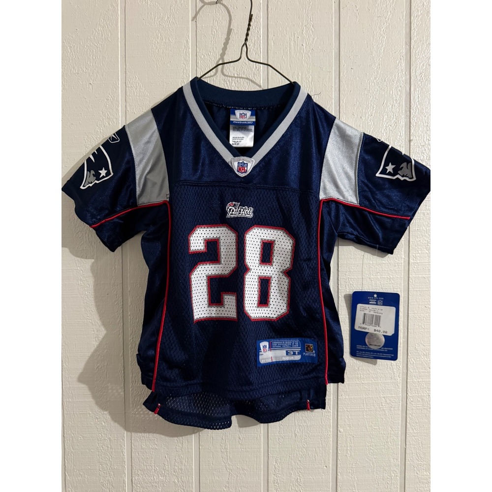 Reebok NFL New England Patriots Corey Dillon 28 Jersey Toddler 3T Navy Blue NWT